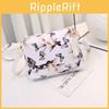 Stylish Ladies Shoulder Bag With Flower Print Durable Nylon Lining Neutral Gender