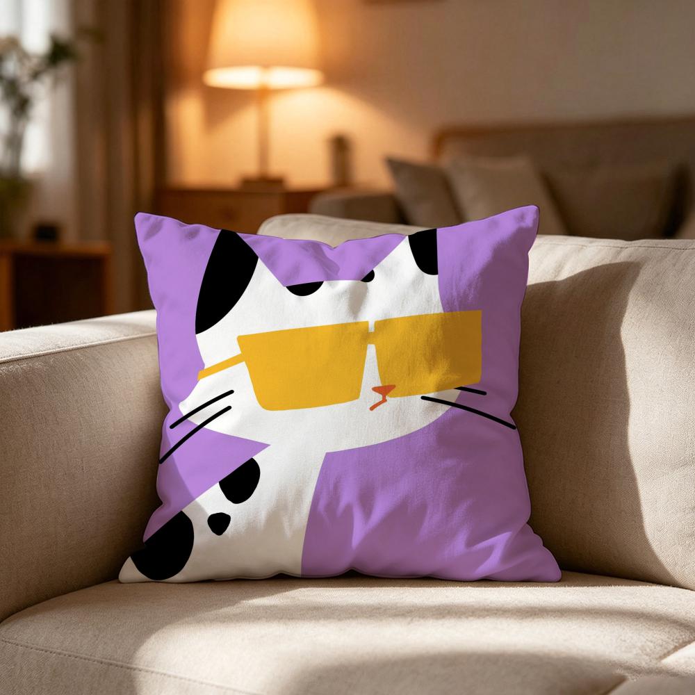 Cartoon Animal Pillow Case Cushion Cover Soft Washable Pillow Case Multi-Scene For Couch Bed Travel Office Use