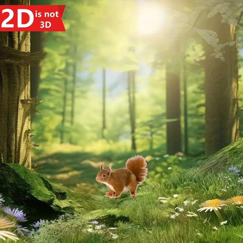 2D Cute Squirrel Garden Plug. Durable Outdoor Decor for Lawn, Yard & Flowerpots.