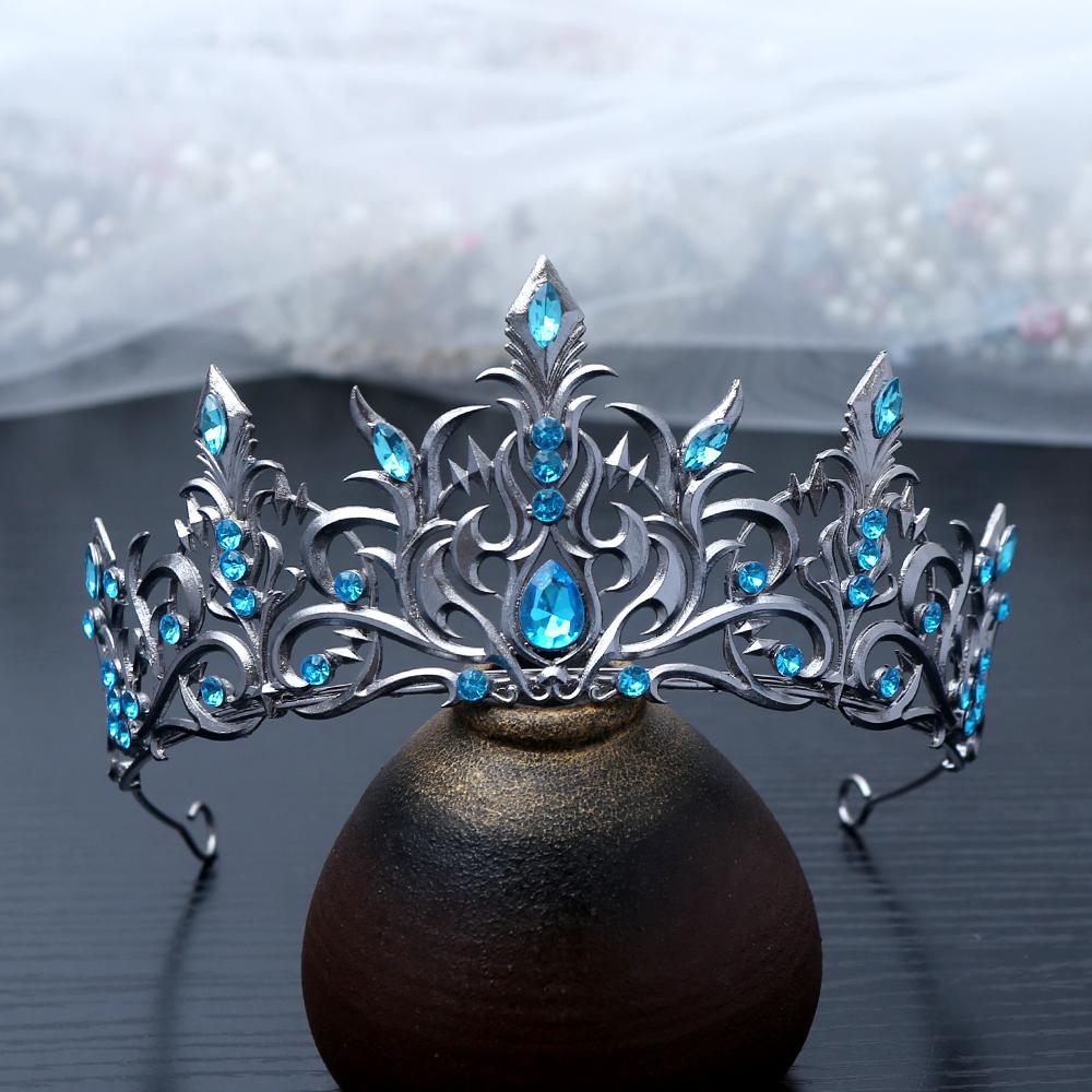 1pc Gothic Gemstones Hair Crown Intricate Medieval Fantasy Design Perfect Cosplay Renaissance Enchanting Special Occasions