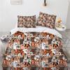 Copripiumino Mostro Cartone Animato Misura King Queen Set Letto Animali Adorabili Divertenti per Bambini Ragazzi Ragazze Anime Poliestere Copripiumino