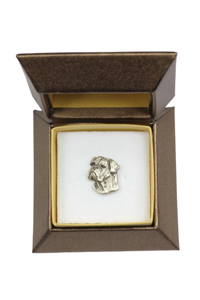 Bullmastiff I - Dog brooch in a gift box, elegant pin, lapel pin for Art-Dog brand jacket
