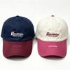 New Contrasting Color Letter Embroidery Baseball Cap Women's American Retro Soft Top Cap Couple Versatile Sun Hat