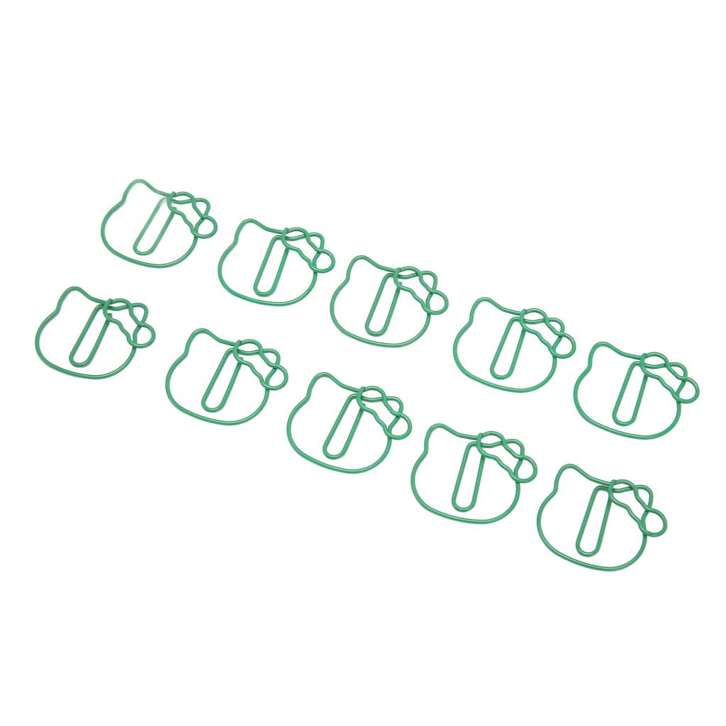 100ks KT sponky na papír pro kočky Kovové sponky do záložek Roztomilé multifunkční sponky na papír pro studenty O