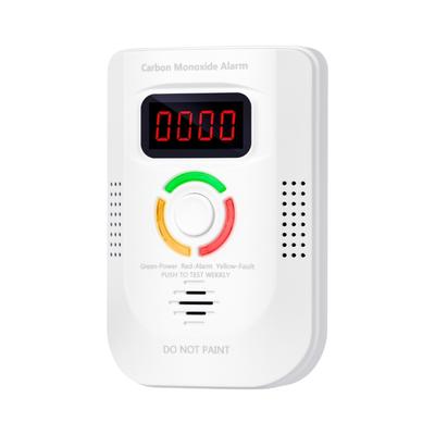 Plugs In CO Alarm with Visual Data & Sound Warning Precisions Carbon Monoxide Monitors LED Display for Household Safes