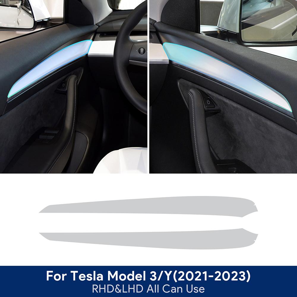 Car Interior TPU Protector Anti-scratch Film For Tesla Model 3/Y - Protective Transparent Anti-tear Stickers Accessories