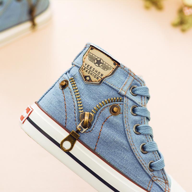 Baby Canvas Sneakers Jungen High Top Mädchen Kinder Board