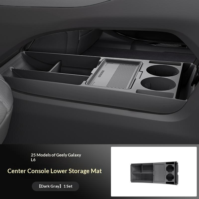 

Suitable for Geely Galaxy L6 Central Control Storage Box Armrest Box Lower Storage Box Car Supplies Storage Mat Accessories сірий колір