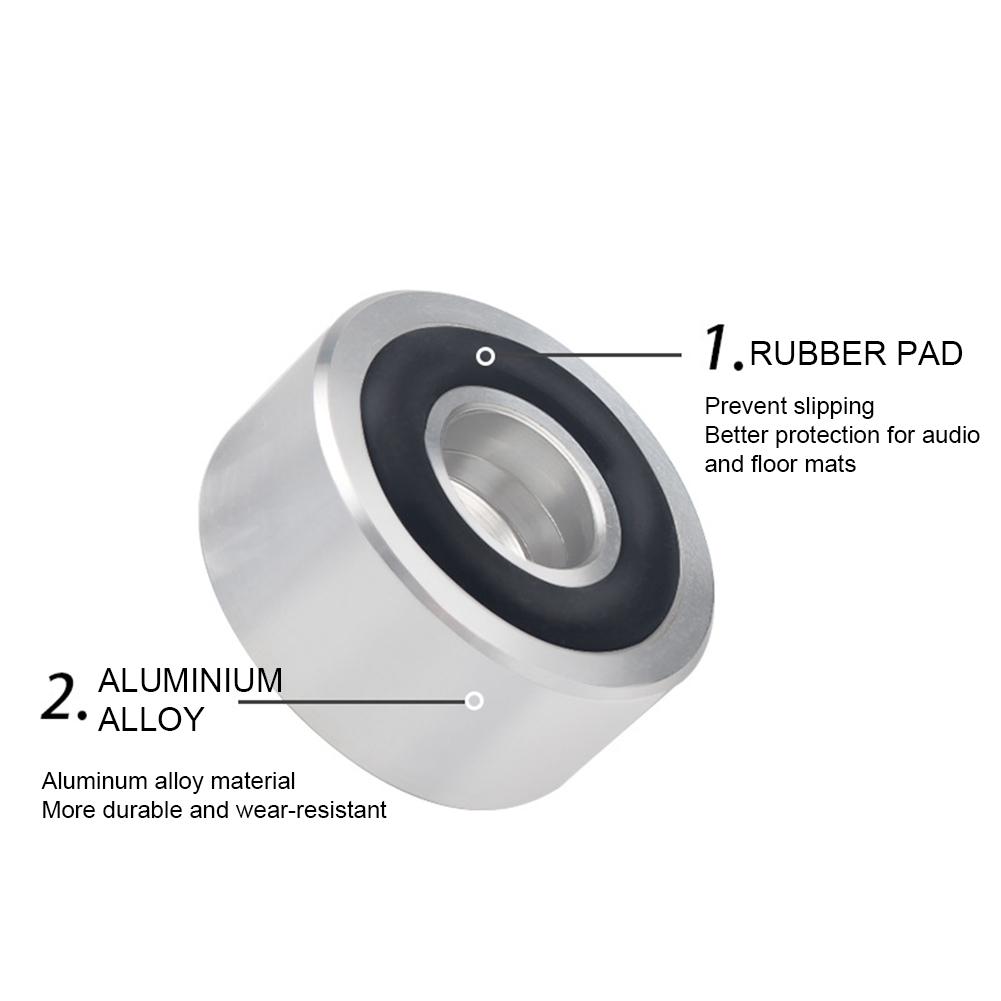4 Pcs Speaker Isolation Stand Feet Pad Aluminum Alloy Isolation Absorb Shock Amplifier Base Feet Stand Foot Nail for Speaker DAC