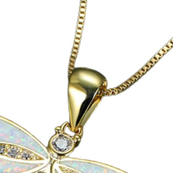 Dragonfly Necklace Wear-resistant Anti-rust Alloy Exquisite Dragonfly Animal Necklace for Women
