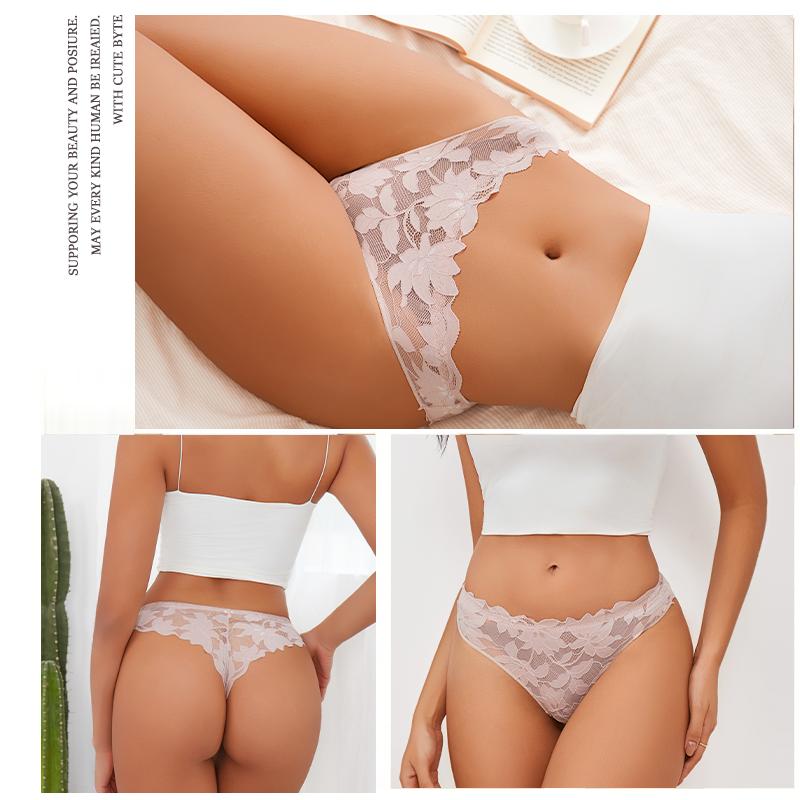 FINETOO 3Pcs/Set Women's Lace Briefs Women Seamless Panties Solid Color Breathable Underwear Female Low Waist Soft Lingerie S-XXL