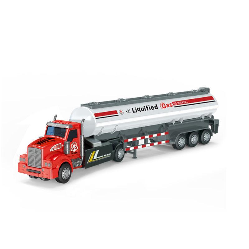 Engineering Vehicle Toys Pull-Back Alloy Locomotive Transport Truck Tank Truck Model Childrens Toy Gift