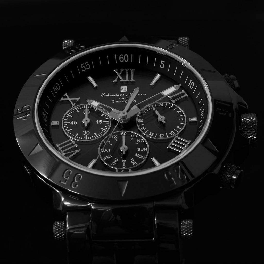 [Salvatore Mara] Wristwatch Radio Solar Chronograph Fully Auto Calendar Limited Model Italian Brand Analog Display Men's [Magazine Model] [Product]