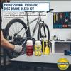 Hydraulic Bike Brake Bleed Kit + 60ml DOT 5.1 & Mineral Brake Oil Fluid, Disc Brake Maintenance Syringe Funnel Tool Set