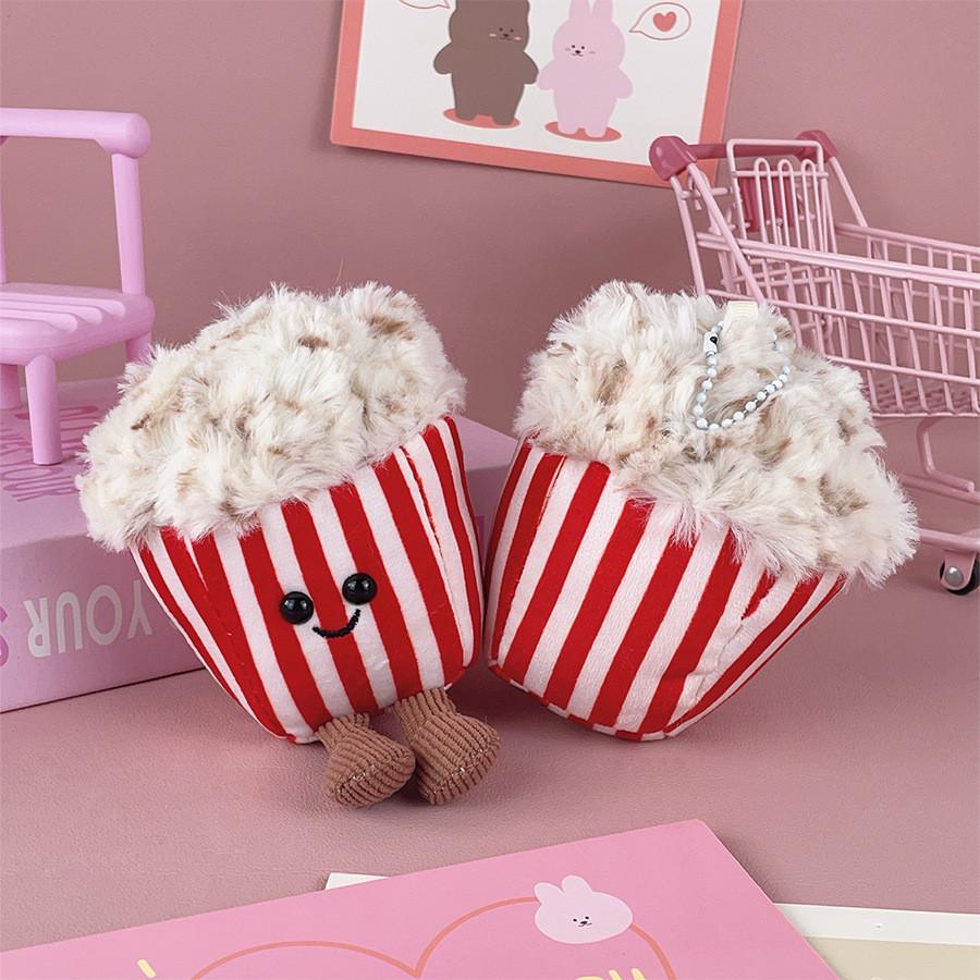 Brinquedo de Pelúcia Pipoca com Enchimento de Algodão PP Para Crianças Recompensas Escolares e Acessórios de Bolsa