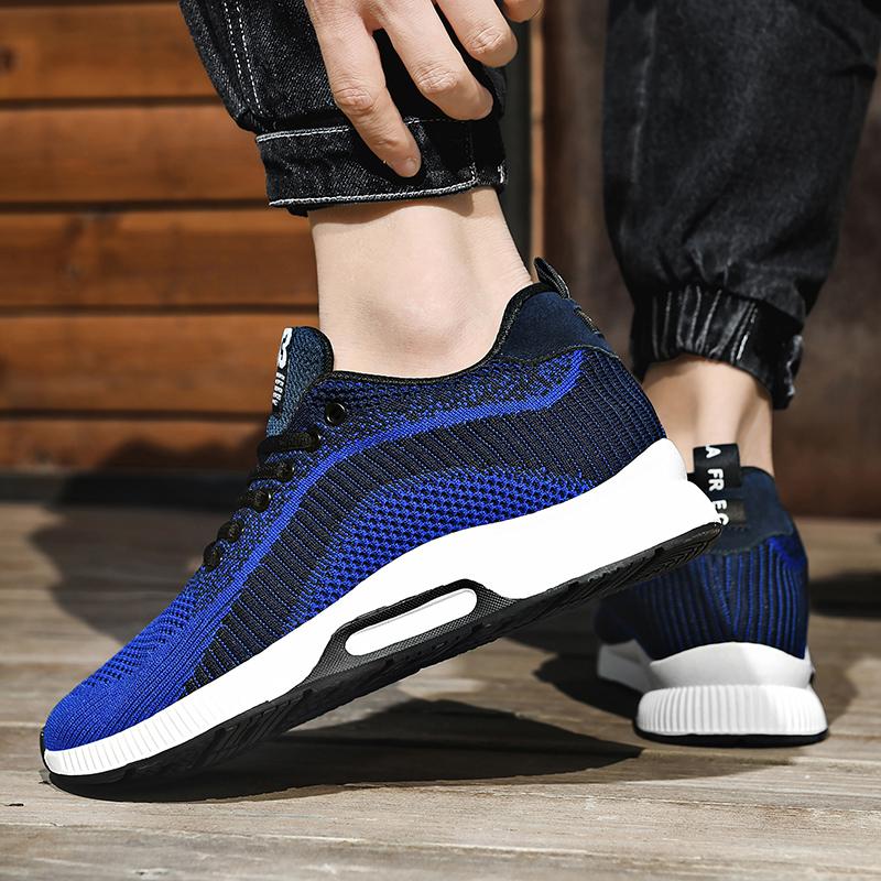 Lift Sneakers Men Elevator Shoes High Increase Insole 6CM Fashion Breathable Mesh Sport Casual Shoes Taller Shoes