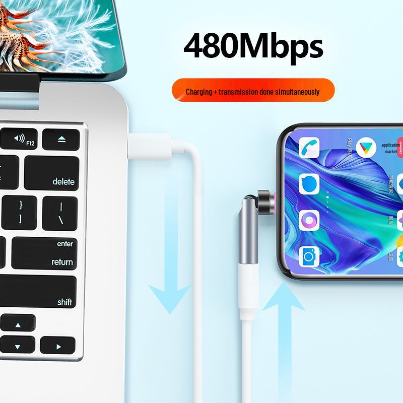 3-in-1 540° Rotating Magnetic Type-C Adapter for Fast Charging Apple & Android Devices