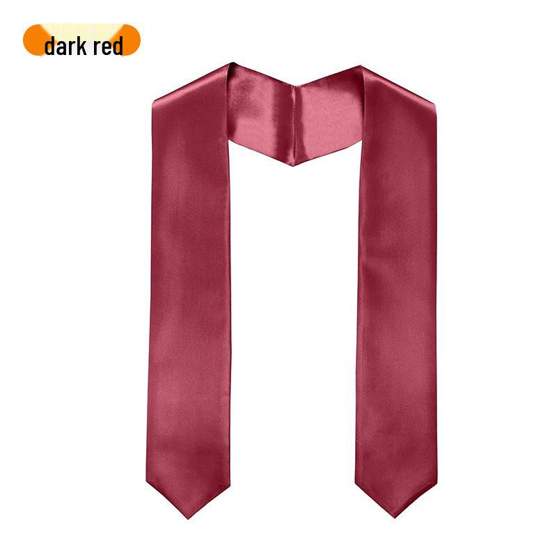 Solid Color Graduation and Honor Bachelor Stole Sash for Evening Dress