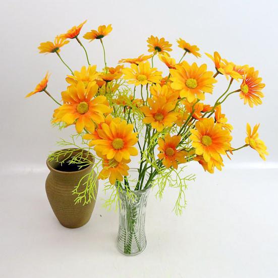 Artificial Flowers UV Resistant Fake Wildflowers with Stem for Indoor Outdoor Porch Patio