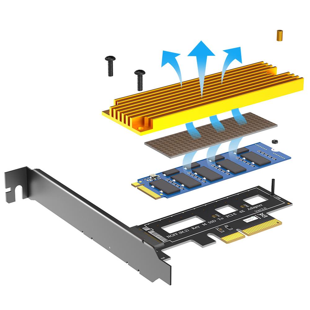 

M.2 NVMe SSD NGFF на карту конвертера PCIE X4 M2 PCIE адаптер для 2242-2280 M2 SSD model A