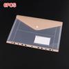 6 Pcs A4 Binder Pocket Plastic Label Loose-Leaf Perfect Punched Pockets  School