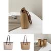 Borsa a Spalla Grande in Rattan Intrecciato con Tasche Interne per Street Style