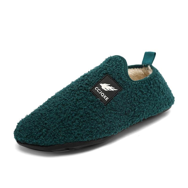 Home cotton shoes indoor household plush slippers winter warm couple waterproof bag and cotton slippers