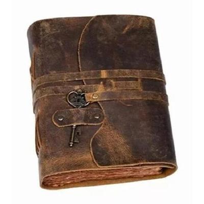 Deník kožené notebooky Vintage knihy Ručně vyráběné Deckle Edge Paper Kůže vázané