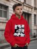 Children Hoodie JDM Modified Drift Car Collage Graphic Print Long Sleeve Pullover Sweatshirt Casual Kids Sport Tops For Autumn Daily Outdoor Wear