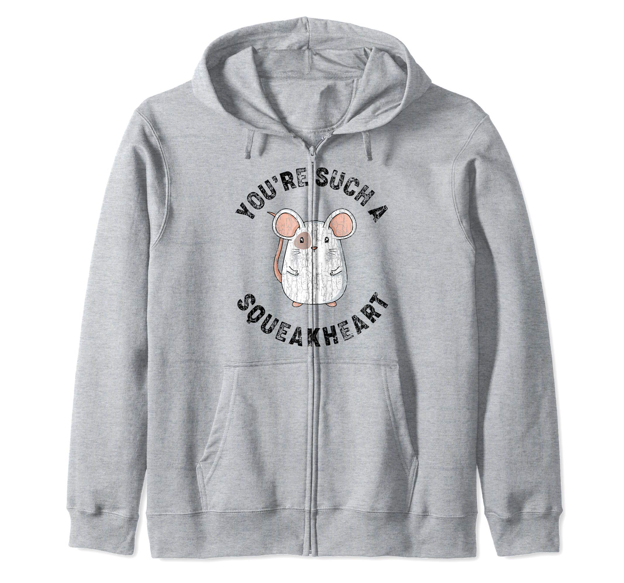 A funny and cute mouse design for him, her Valentine s Day zip hoodie