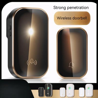 פעמון דלת אלחוטי ביתי AC פעמון דלת מוזיקלי דיגיטלי ביפר מרחוק שלט רחוק תקן אירופאי