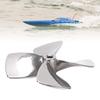 4-blads RC boot, 316 roestvrij staal 80 mm diameter voor modelboot, 1,2 mm spoed, 6 mm gat