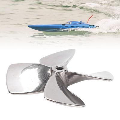 4-Blade RC Boat, 316 Stainless Steel 80mm Diameter for Model Boat, 1.2mm Pitch, 6mm Hole