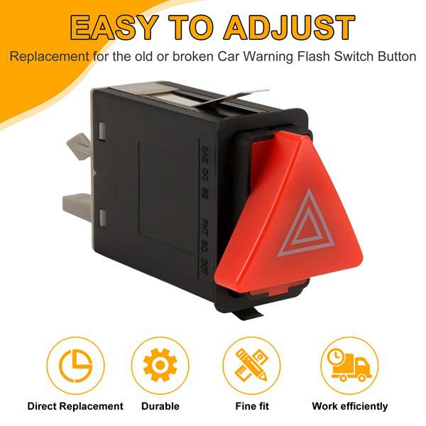 1U0953235B Compatible Hazard Light Switch for 2004-2010 Skoda Octavia None