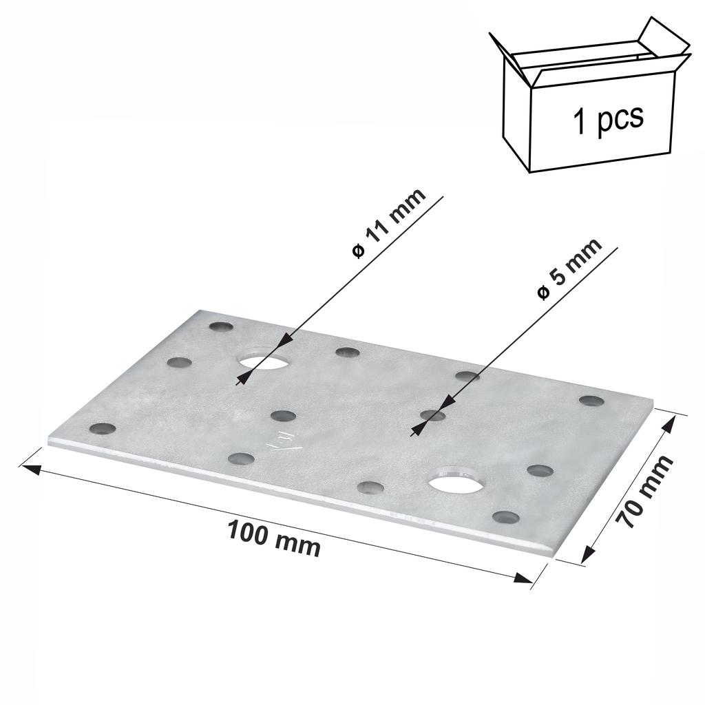 Flat Connector ŁP10 100x70x2.5 (1)