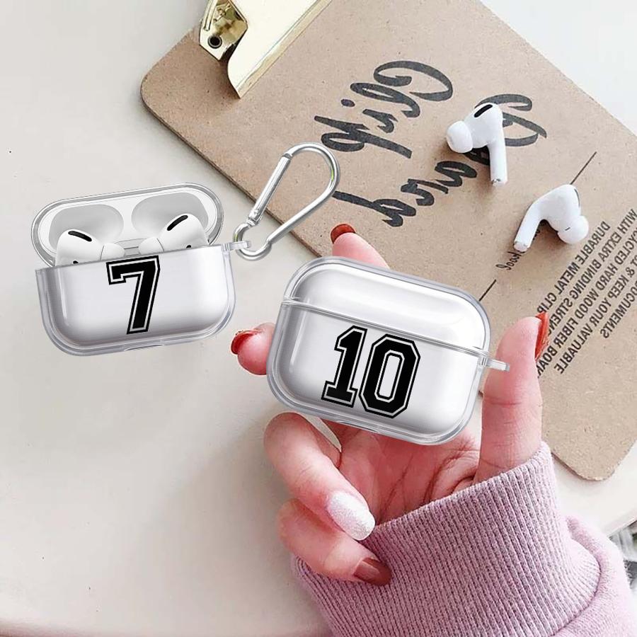 Lucky Numbers 10 7 Clear Earphone Cases Cover Case For Airpods 4 Pro3 2 Pro 1 Pro2 3
