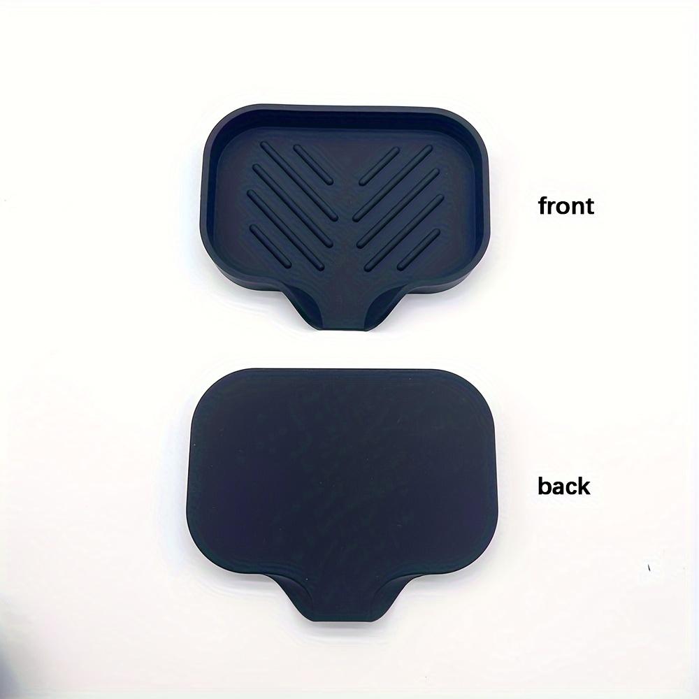 1pc Silicone Soap Dish with Automatic Drainage Tray for Kitchen Bathroom Sink Multi-purpose Dry Mat, Non-slip Sponge Rack, Soap Saver Mat