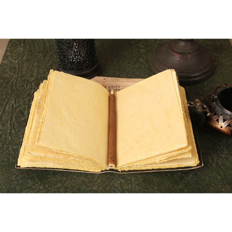 Handmade Tree of Life Leather Journal: Embossed Grimoire, Spell Book