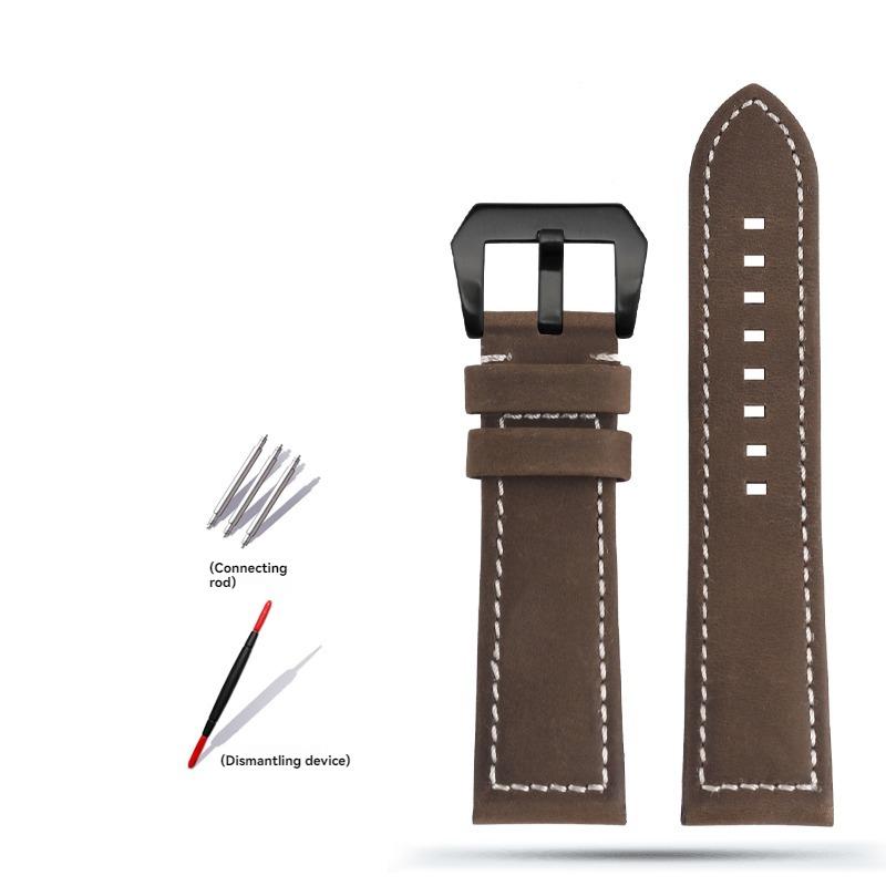 

Винтажный ремешок 23 мм для Zenith Pilot 29.2430 Бронзовый Летный Кожаный Ремешок Ретро Матовый Ремень Запасной Браслет Черный Коричневый 23mm-width темно коричневый черный