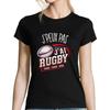 Women's T-shirt - Sorry I Can't - Black - Cotton - Short Sleeves
