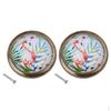 2 Piece Vintage Flamingo Door Drawer Pull Knob Cupboard Closet Handle Holder 35mmx25mm