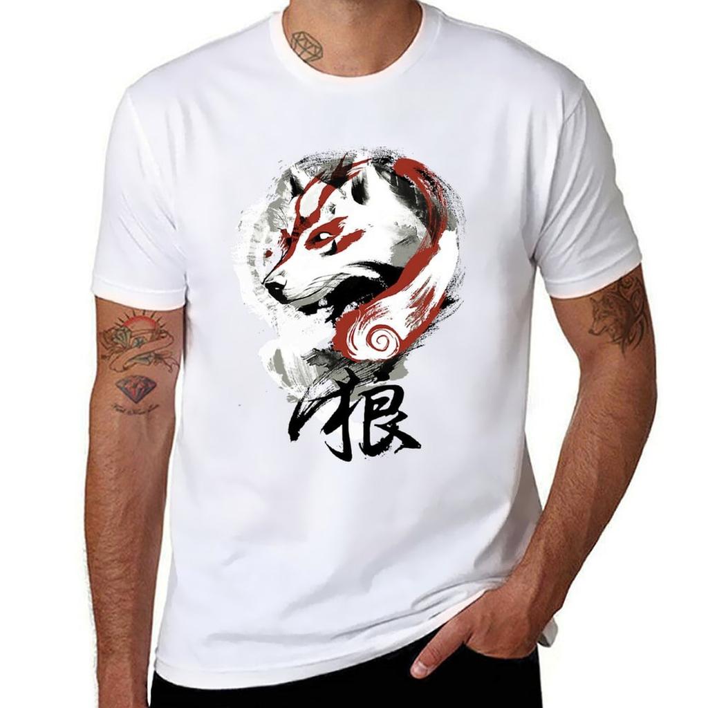Wolf T-Shirt Man T Shirt Graphic Cotton T Shirt Pack T-Shirt