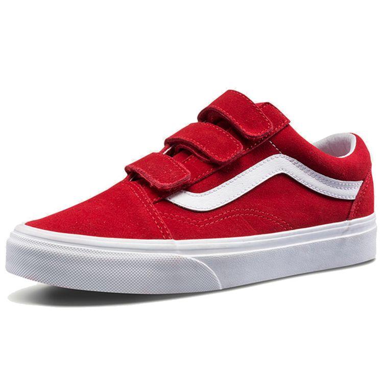 Vans Old Skool Velcro Low-Top Skate Shoes Unisex Sneaker Red VN0A3D29RXK