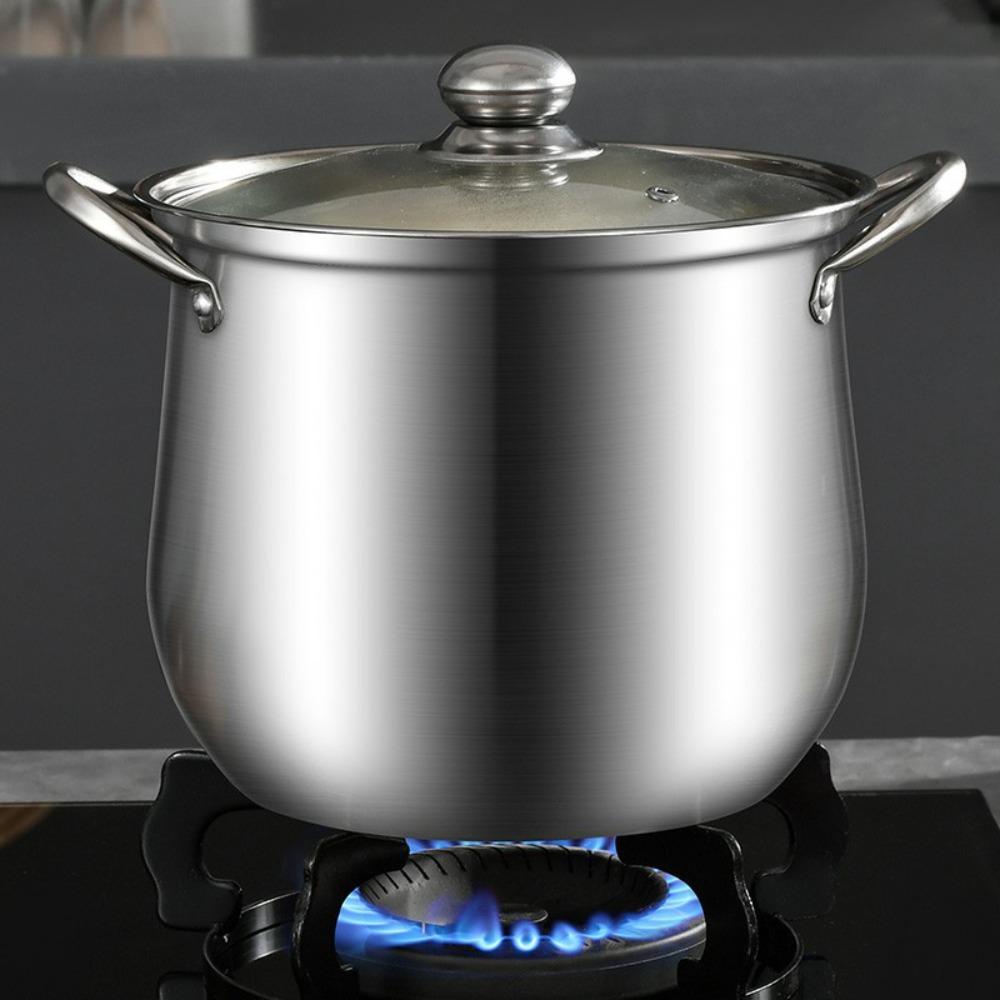 Marmite à soupe en acier inoxydable Grande capacité Marmite de cuisson Ustensiles de cuisine Marmite Restaurants