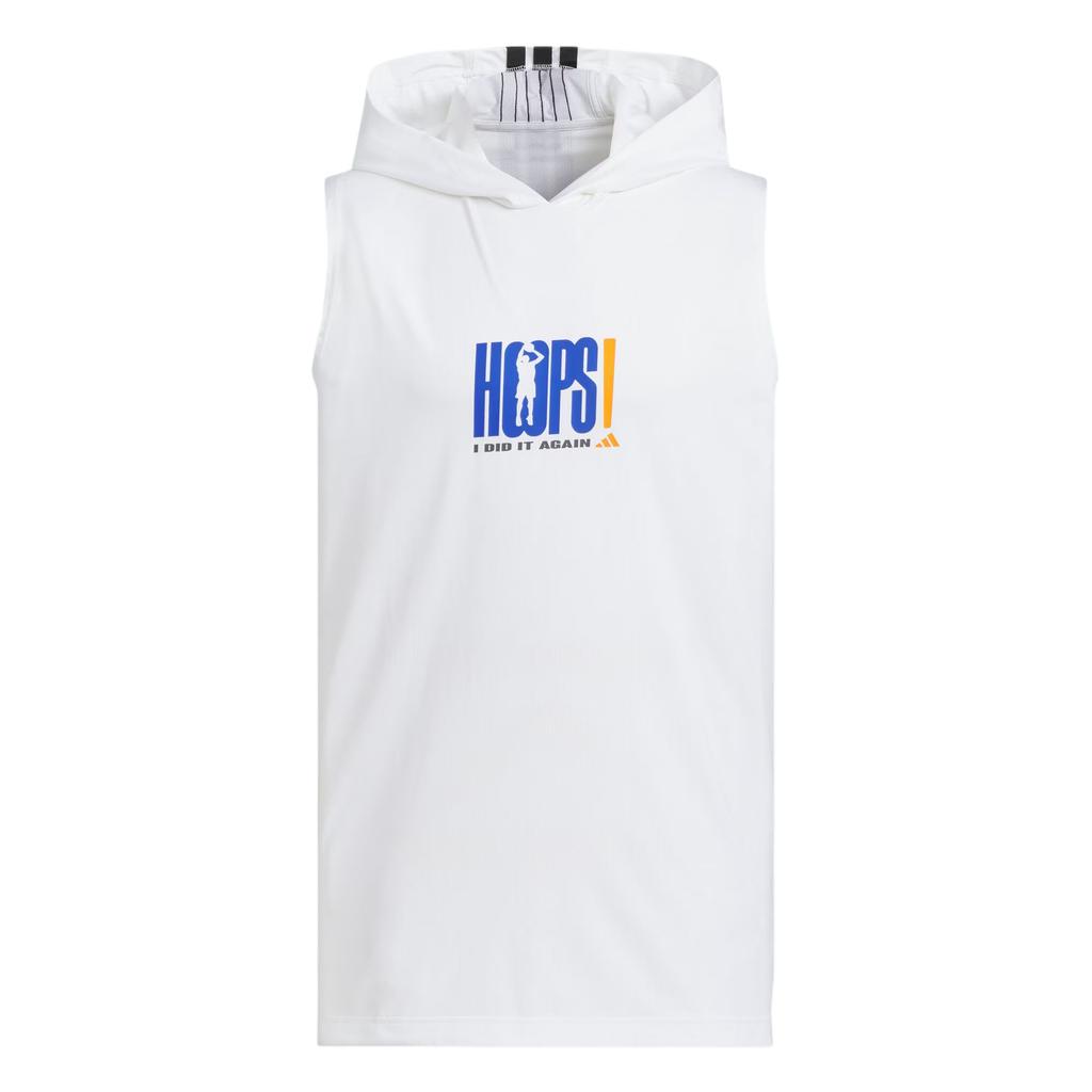 Adidas Basketball Hooded Climacool Loose Comfortable Basketball Vest Unisex Tops White JZ7472