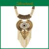 Retro Lange Anhängerhalskette Mit Mehrschichtigem Design Und Galvanisierter Oberfläche Für Damen Accessoires