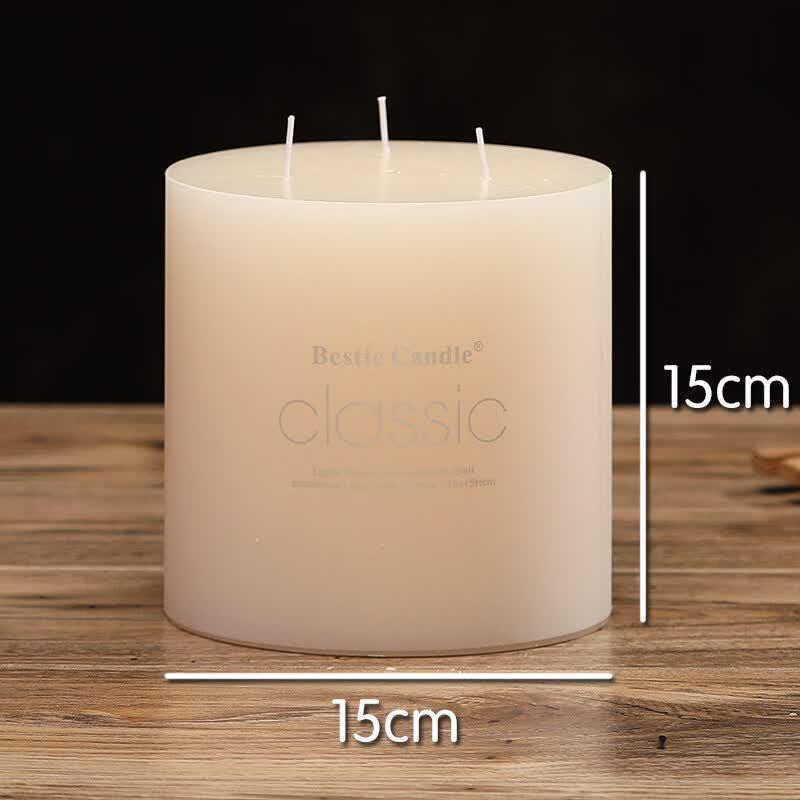 LIEI Smokeless & Scentless Pillar Candle in Glass Cup