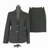 LES MUES/Wool Single Suit/Set Up with Mini Skirt/Women’s S/Black/Job/Business