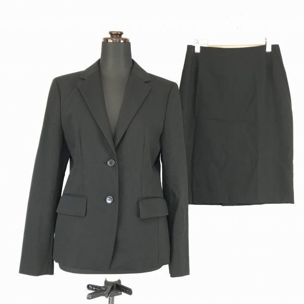 

LES MUES/Wool Single Suit/Set Up with Mini Skirt/Women’s S/Black/Job/Business