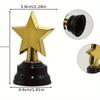 6pcs Mini Gold Star Trophies - Party Favors and Game Prizes for Kindergarten Graduations, Competitions and Rewards